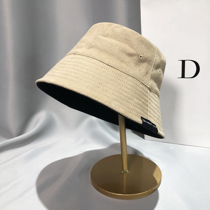 Wholesale Fisherman's hat with cloth, solid color, versatile, Japanese sun shading basin hat
