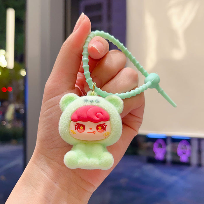 Wholesale Flocked  Keychain  Big Cousin Doll Pendant Accessory Exquisite Ornament Desktop Decoration Gift