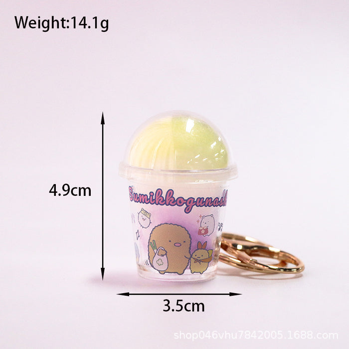 Wholesale Cartoon cotton cup keychain DIY backpack pendant car key pendant ornament