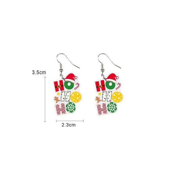 Wholesale Acrylic flat  earrings holiday ornaments animal cute earrings earrings
