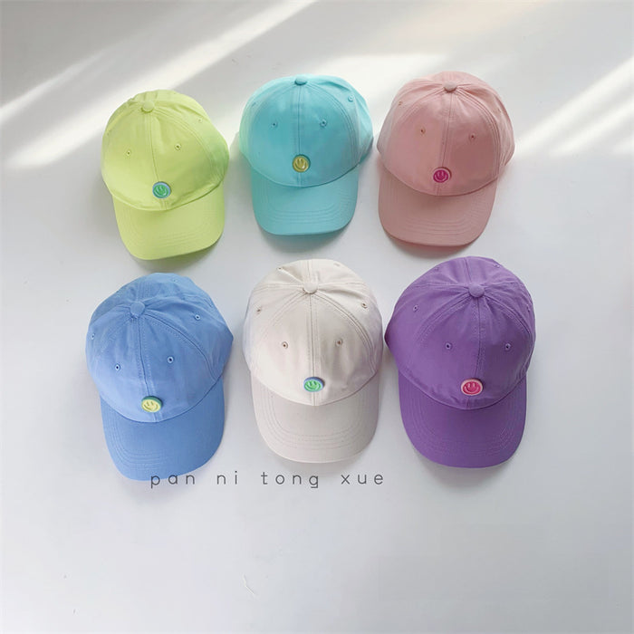 Wholesale Smiling Children's Baseball Hat Outdoor Leisure Versatile Sunscreen Hat Sunshade Hat