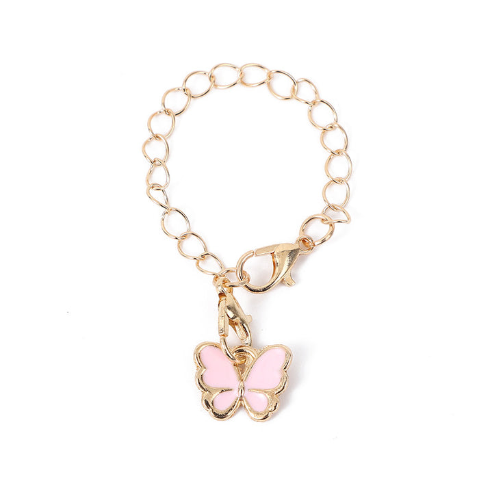 Wholesale Alloy Chain with Butterfly Lobster Clasp Keychain Backpack Pendant Accessories Bow