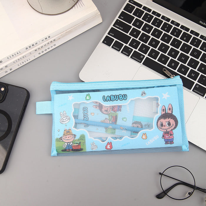 Wholesale Cartoon Monster Stationery Set Student Learning Supplies Gift Pencil Ruler Eraser Stationery