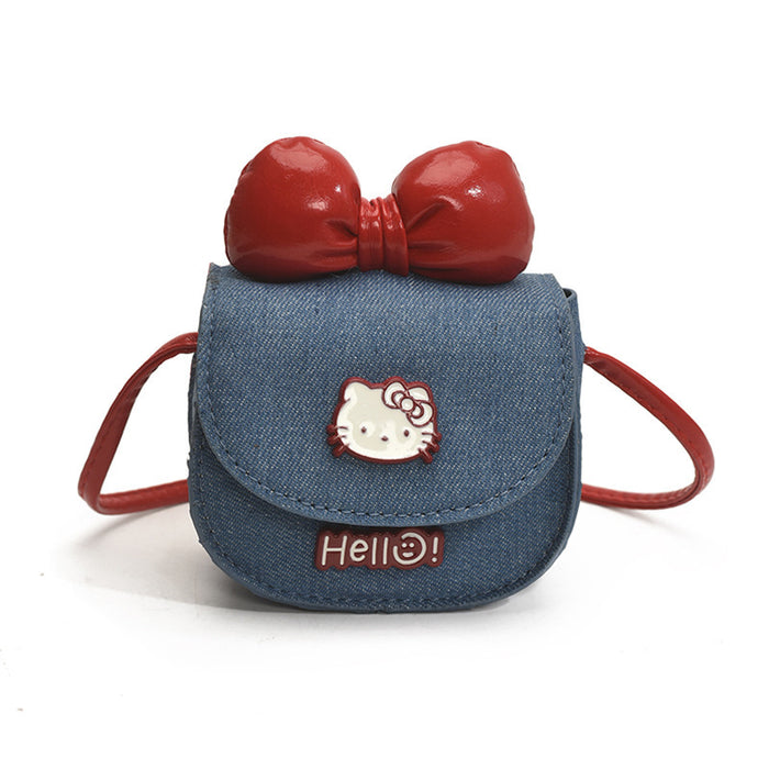 Wholesale Children's Cartoon Cute Cat Girls' Bags Baby Style Bow Mini Fashion Crossbody Bag