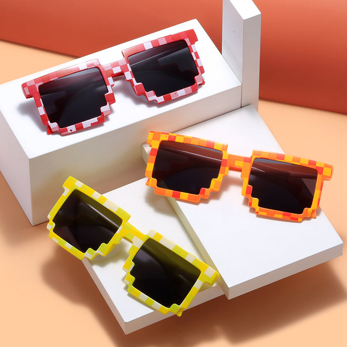 Wholesale Funny Building Block Mosaic PC Sunglasses JDC-SG-Dit002