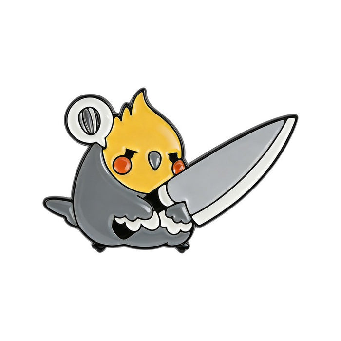 Wholesale Funny Cartoon Cat Duck Enamel Pin Set Knife Wielding Brooch Zinc Alloy Baking Finish Jewelry Accessory For Resale