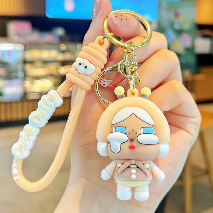 Wholesale Flocking Crying Baby Keychain Crying Girl Doll