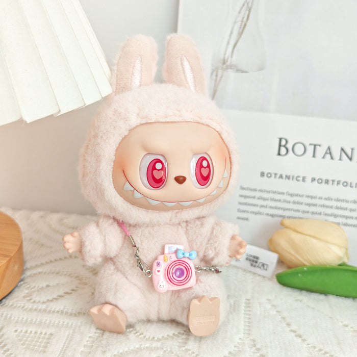 Wholesale Sitting 15cm Party Clothes Mini Doll Clothes Sweet Pink Strap Pants