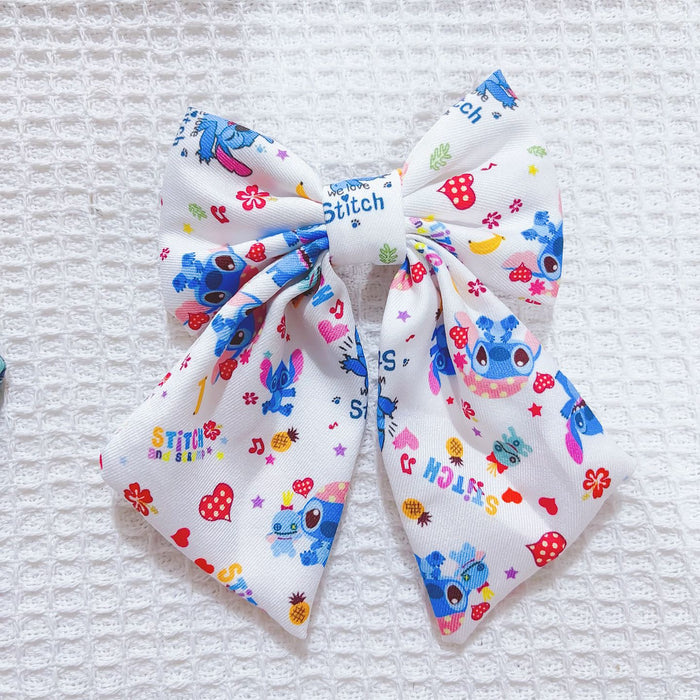 Wholesale Hair accessories girls simple bow ribbon hairpin cute blue clip
