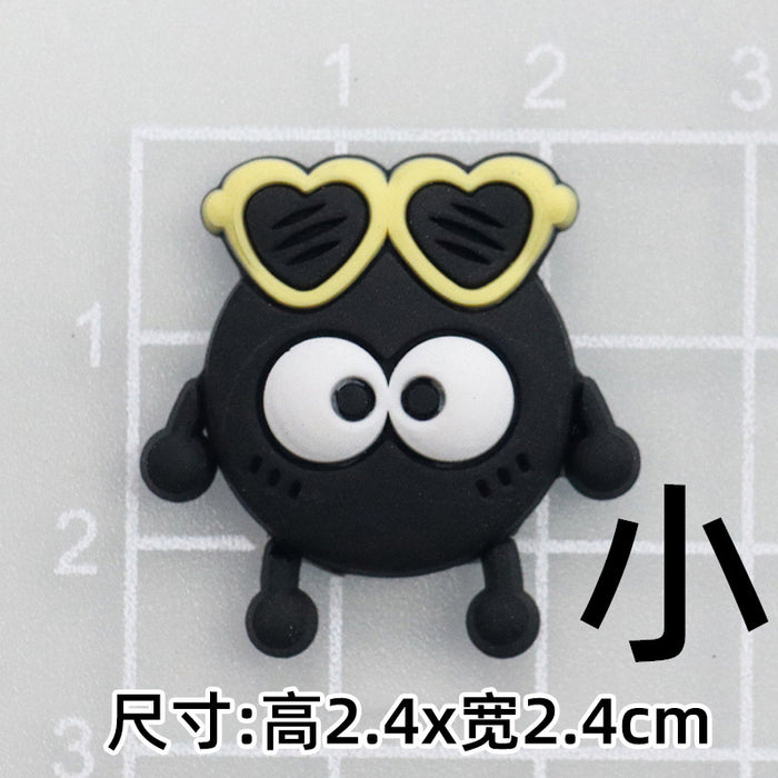 Wholesale 10pcs Soft rubber briquette elf silicone patch slippers buckle headset phone case airbag bracket refrigerator sticker accessories