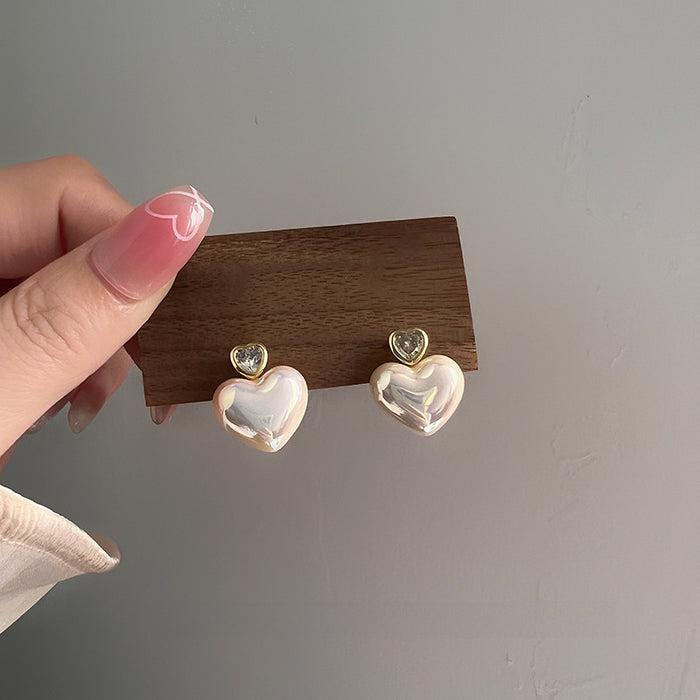 Wholesale Love Zircon Ear Clip Fashionable Sweet Earrings Retro Exquisite Small Temperament Earrings