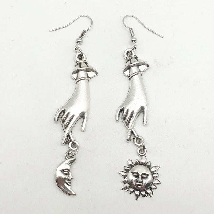 Wholesale Star and Moon Alloy Earrings JDC-ES-HaoH003