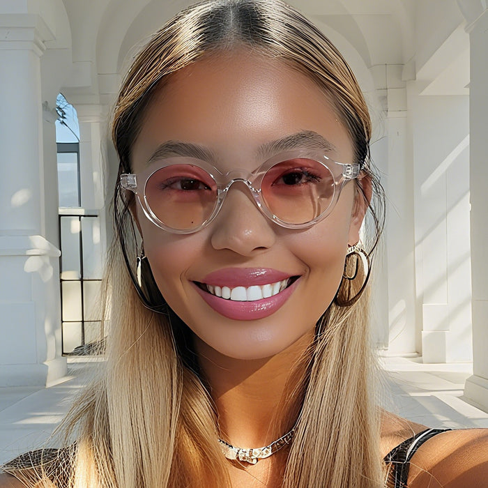 Wholesale Retro round small frame high-end sunglasses cross-border fashion trend UV resistant sunglasses