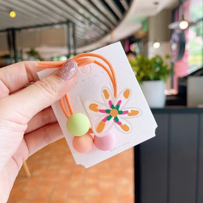 Wholesale Children's headband, flower headband, high elasticity, tied ponytail, meatball, scalp tendon, headband, hair accessories wholesale