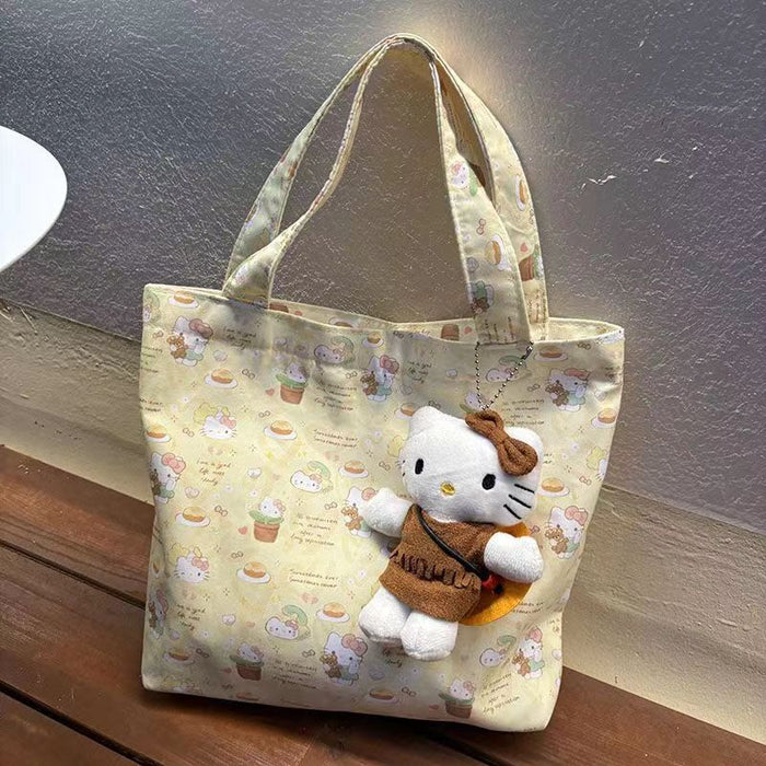 Wholesale Cartoon Handbag High-value Hand-held Canvas Bag Tote Bag Large Capacity Bag