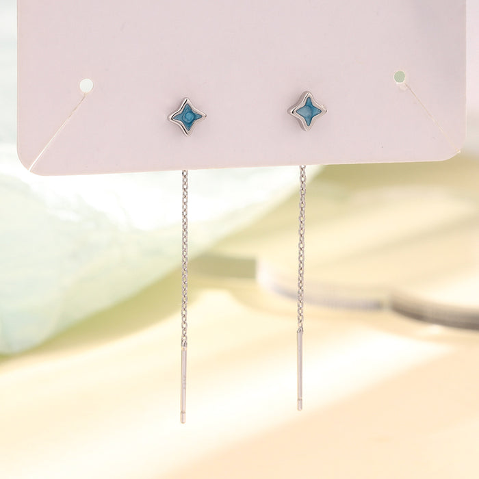 Wholesale Earstring long star tassel earrings with temperament cross star ear chain