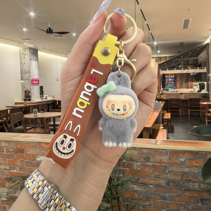 Wholesale Cute cartoon flocked doll keychain