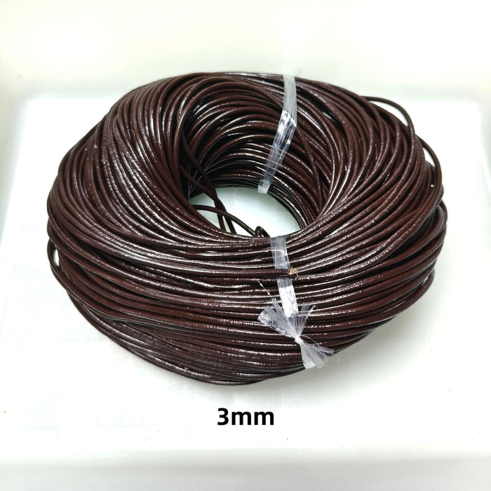 Wholesale 100pcs Round  Cowhide Rope Accessories Mobile Phone Case Leather Rope Braided Rope