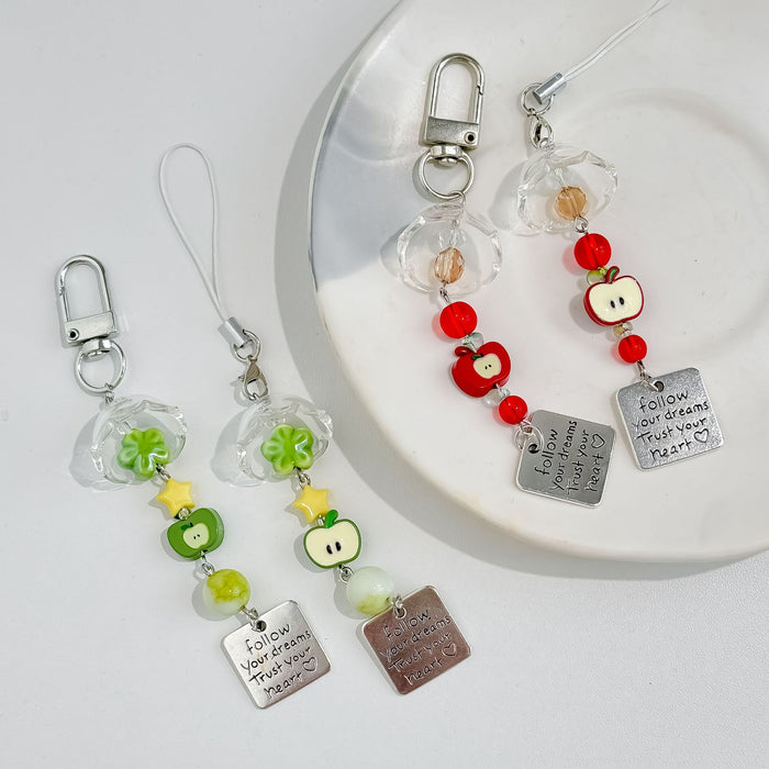 Wholesale Fruit Mobile Phone Pendant Girl's Heart Bag Pendant Gift Keychain