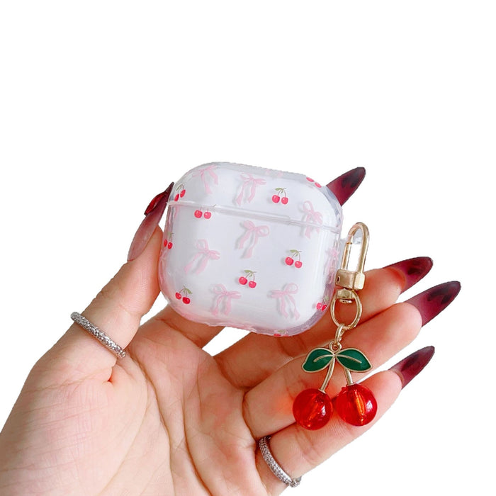 Wholesale Cherry-themed wireless Bluetooth earphone cases