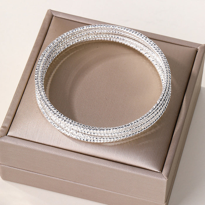 Wholesale Jewelry Fashion Alloy Bracelet Set, Niche Multi layer Stacked Plain Circle, 8 Bracelets