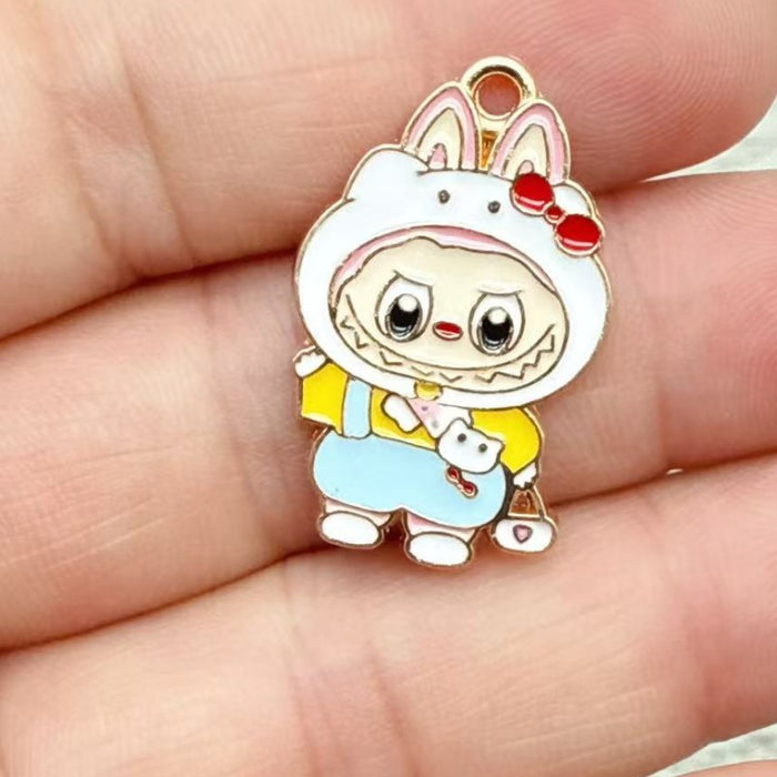 Wholesale 10pcs Anime Alloy Oil Drip DIY Earrings,  Bracelet,  Keychain,  Pendant