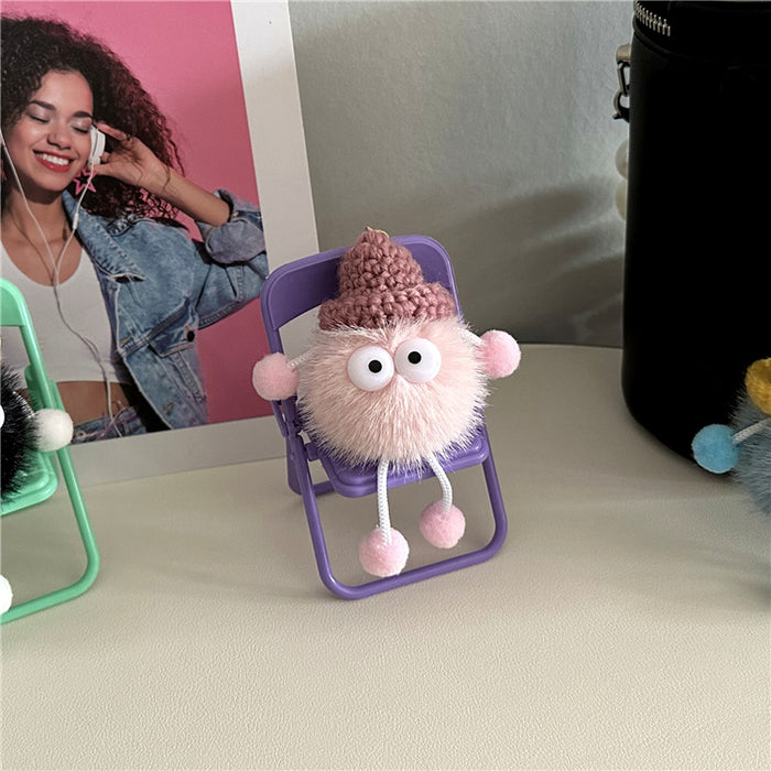 Wholesale Cute Little Briquettes Cartoon Car Keychain Plush Doll Doll Bag Pendant Accessories Gift