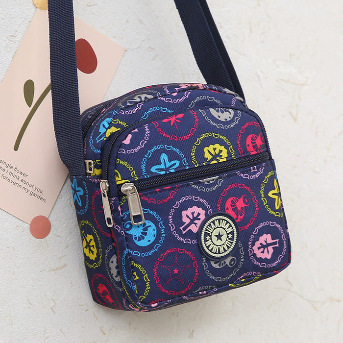 Wholesale Classic floral fabric shoulder bag, small square bag, Oxford fabric phone bag, diagonal cross bag, night market women's bag