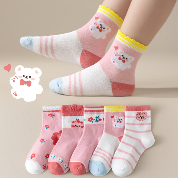 Wholesale 5pcs children' s socks baby sports socks large children' s stockings