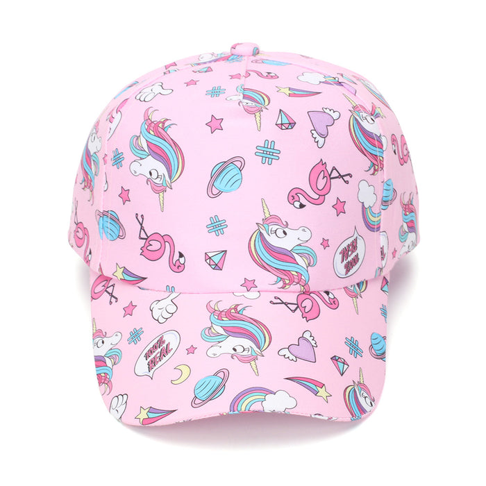Wholesale Chic Unicorn Strawberry Cartoon Kids Baseball Cap Summer Sun Protection Hat