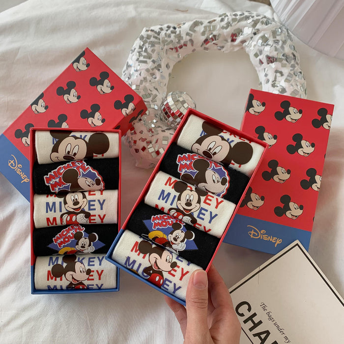 Wholesale Short socks black and white mixed color street versatile cotton couple boat socks women's socks