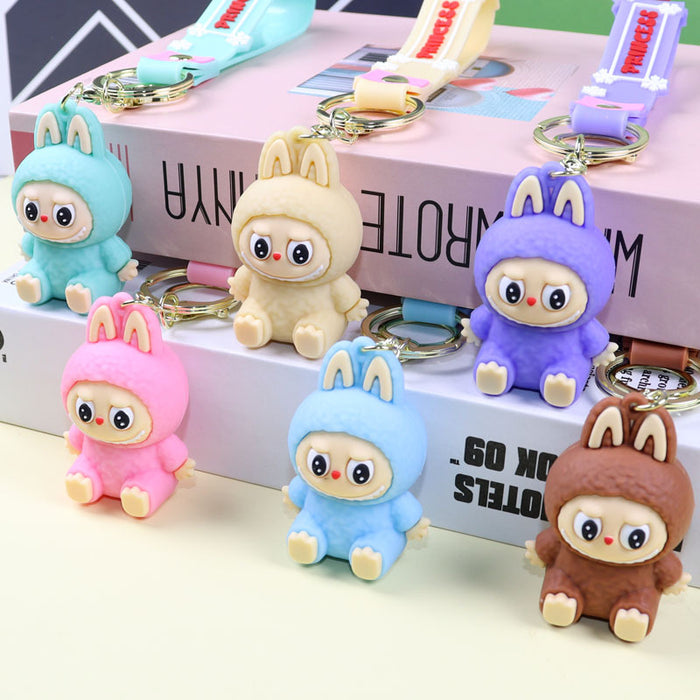 Wholesale Keychain Pendant Little Sheep Doll  Key Chain Ring Claw Machine Small Gift