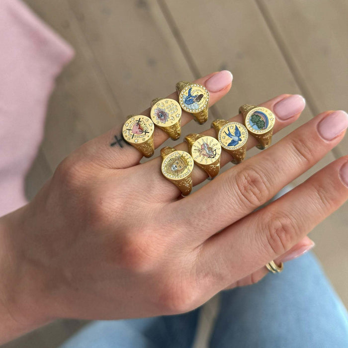 Wholesale Stainless Steel Valentine' s Day Painted Ring