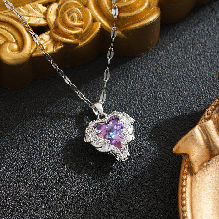 Wholesale Colorful Ocean Heart Necklace