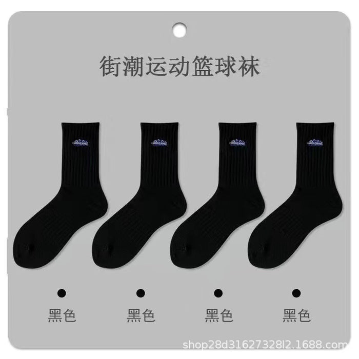Wholesale Socks polyester cotton thin sports couple socks mid tube socks