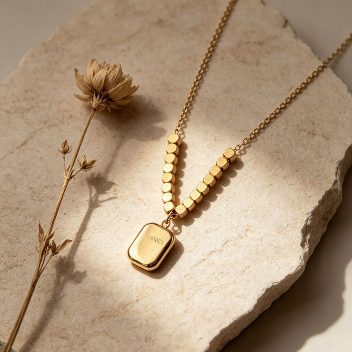 Wholesale Square Geometric Pendant Necklace