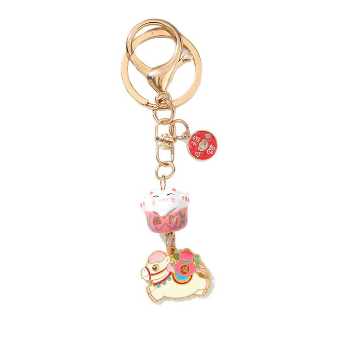 Wholesale Red Alloy Lucky Cat Keychain Charm – Cartoon Style Bag Charm &  Car Key Accessory for Everyday Use Boutique Resale