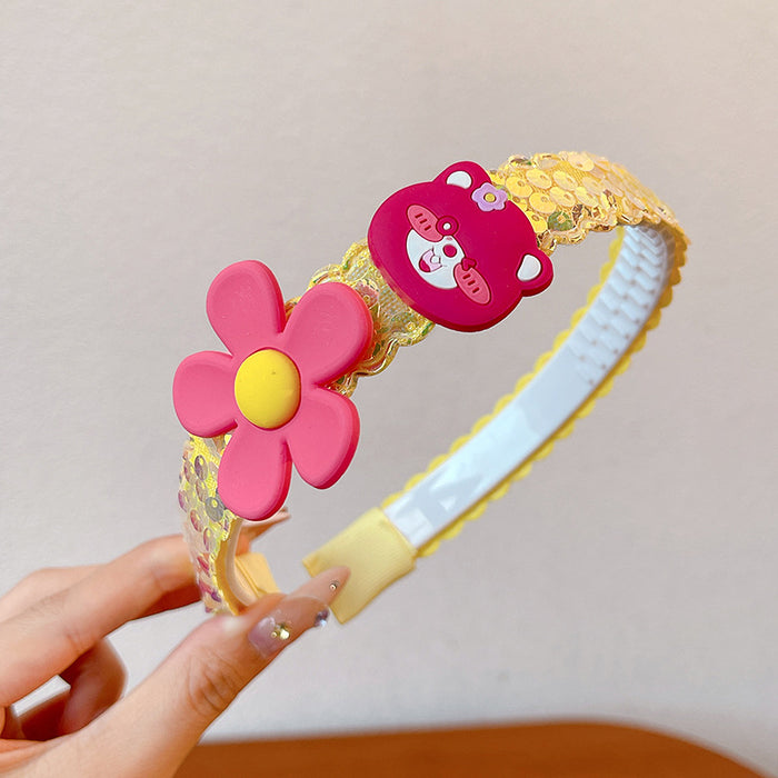 Wholesale Children' s headband girls non-slip baby hairpin headdress little girl rabbit ear bow headband