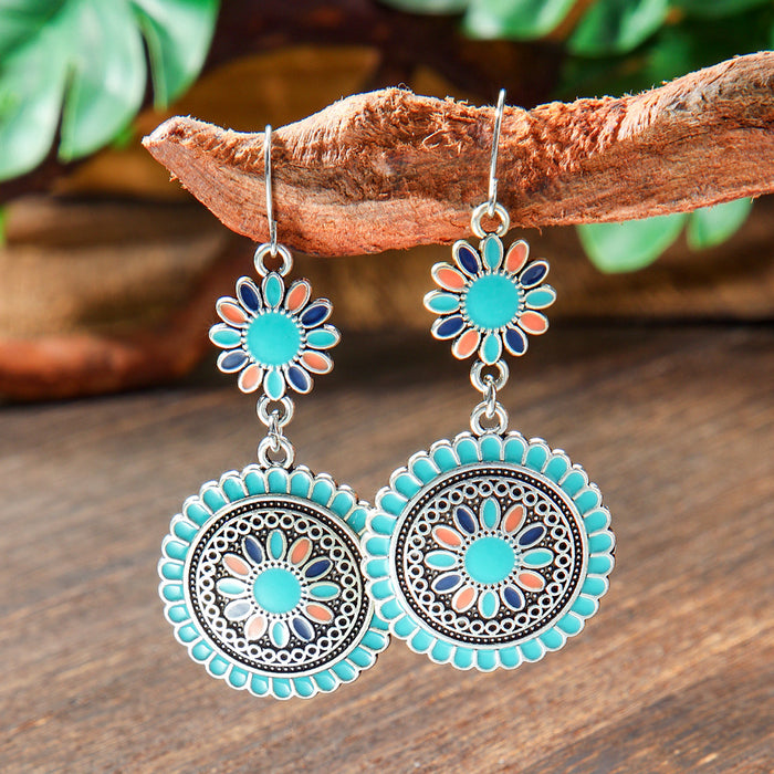 Wholesale Vintage Geometric Tassel Earrings Zinc Alloy Jewelry Accessory MOQ≥2