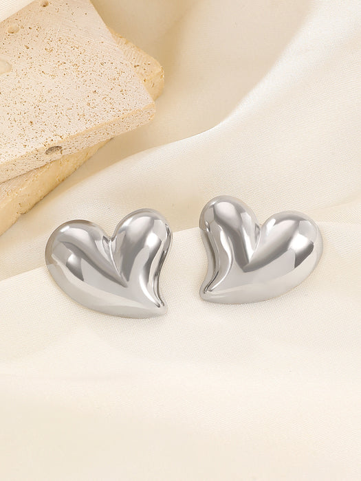 Wholesale Titanium Steel Love Earrings JDC-ES-QingWen003