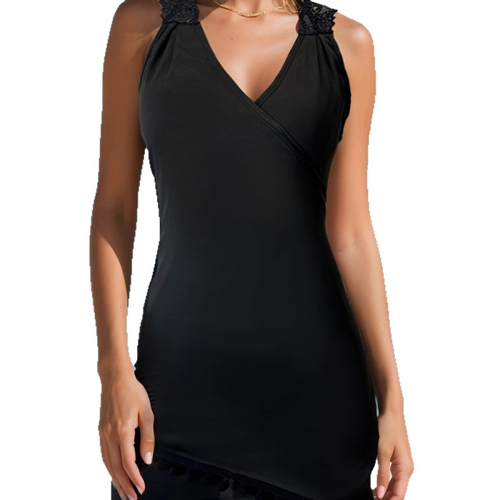 Wholesale New sexy skirt style high elasticity one-piece swimsuit for hot spring vacation, tight fitting and belly covering