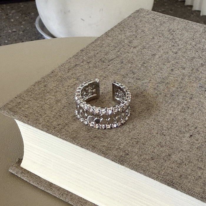 Wholesale  Diamond-encrusted All-match  Saturn Open Index Finger Ring for Women