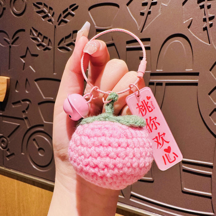 Wholesale Knitted yarn keychain bag pendant keychain