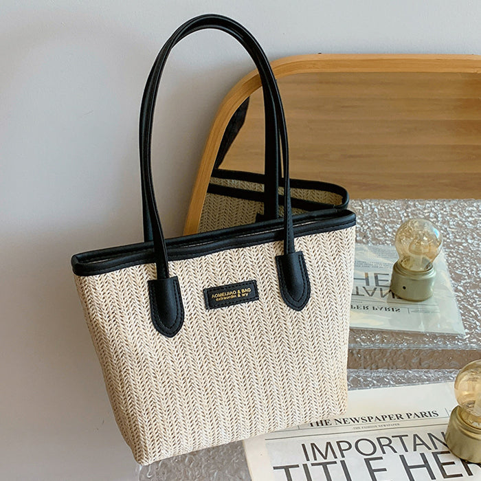 Wholesale Large capacity woven bag, new fashionable and stylish versatile armpit bag, tote bag