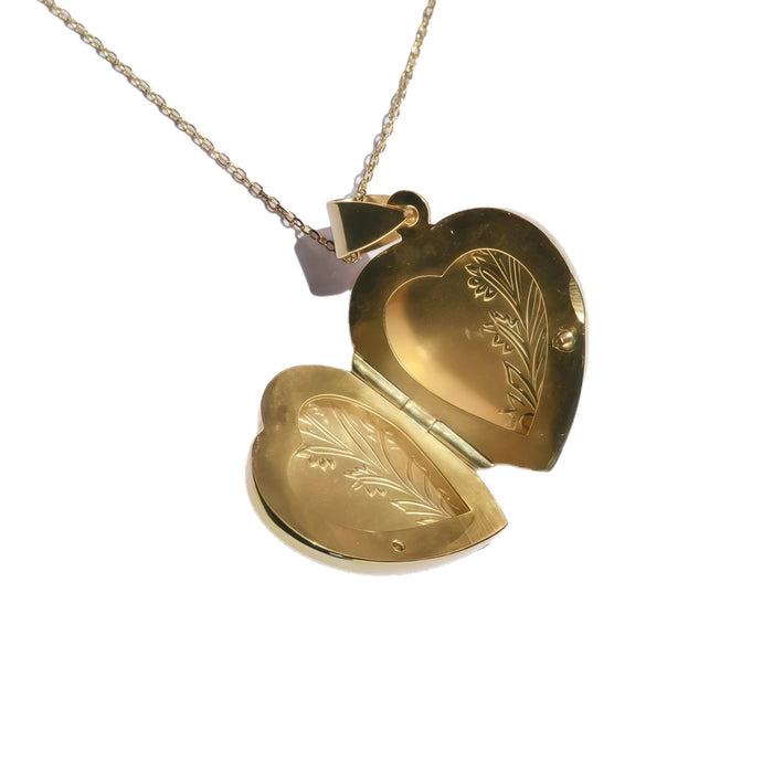 Wholesale Colorful Flower Heart Photo Box Necklace Valentine's Day Necklace