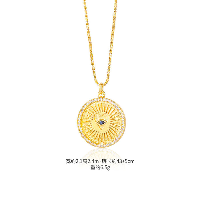 Wholesale Evil Eye Necklace No Fading Women JDC-PT-YJ015