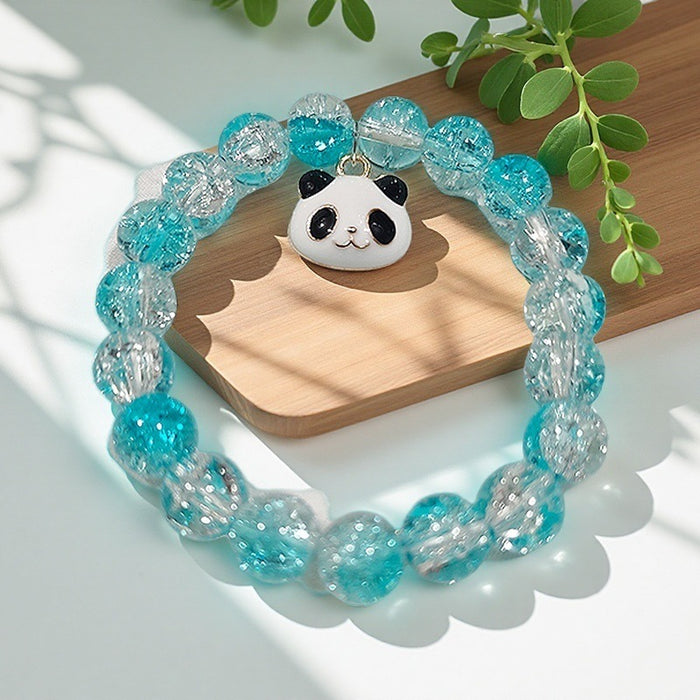 Wholesale Colorful glass bead bracelet with niche design, versatile crystal bracelet, colorful accessories