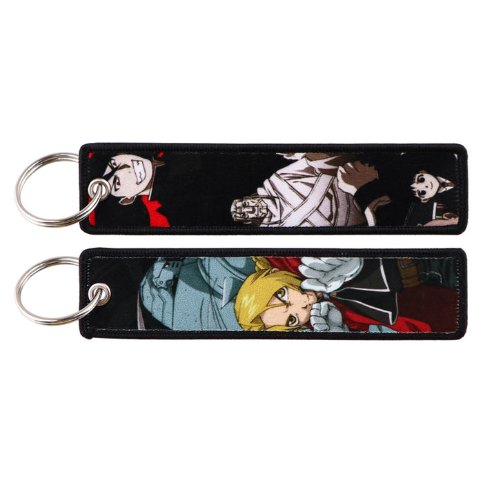 Wholesale Anime Style Woven Cloth Keychain Lanyard For Car Keys Fashion Accessory