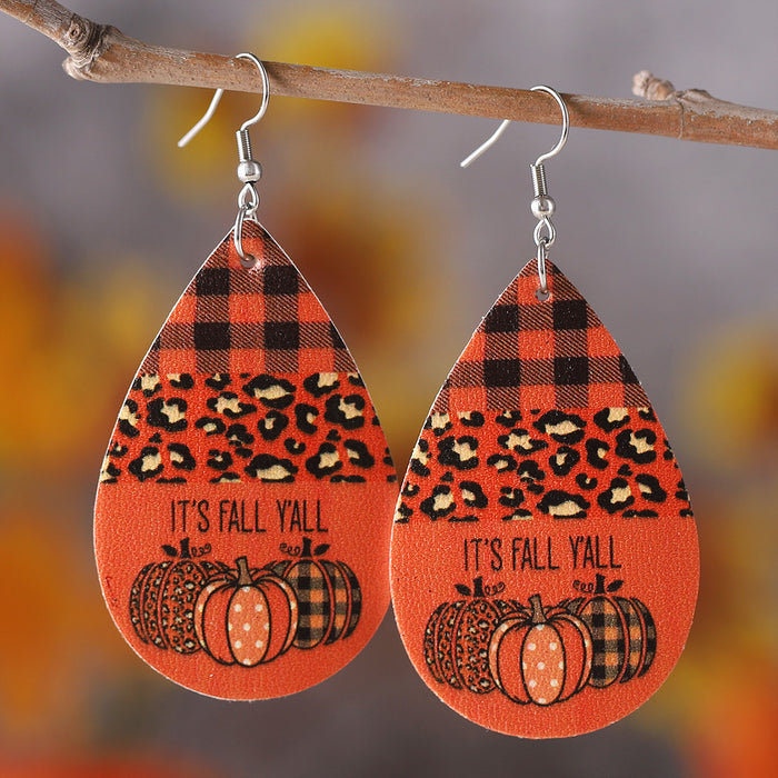 Wholesale EU Personality Print Earrings JDC-ES-ChuLian002