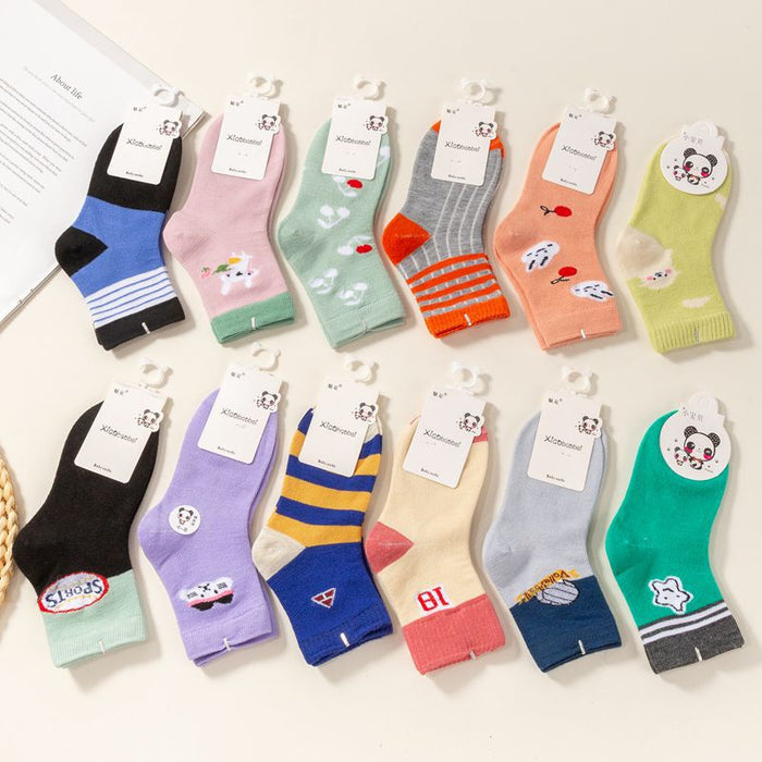 Wholesale Children's socks autumn and winter socks boys and girls student socks cartoon children's socks cotton baby socks